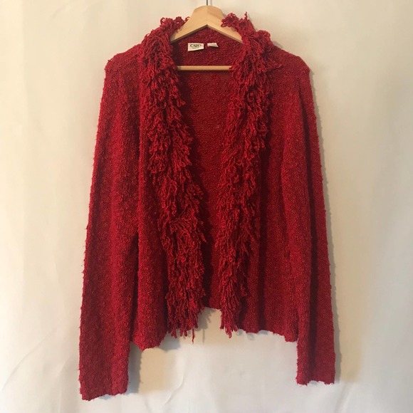Cato Sweaters - CATO Plus Size Red Holiday Christmas Cardigan